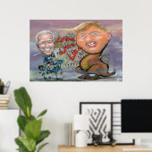 Biden Fending of Beast of Lies Poster (Heimbüro)