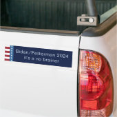 Biden Fetterman 2024 ist es ein no Brainer Biden Autoaufkleber (Auf Lkw)