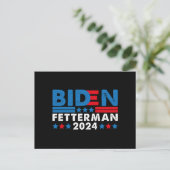 Biden Fetterman 2024 Postkarte (Stehend Vorderseite)