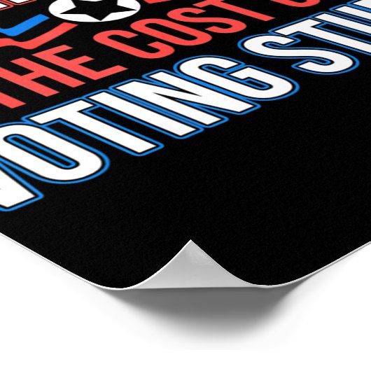 Biden Flation die Kosten der Abstimmung stupid ant Poster (Ecke)