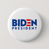 Biden for President Blue and Red Slogan, ZSSG Button (Vorderseite)