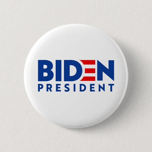 Biden for President Blue and Red Slogan, ZSSG Button (Vorderseite)