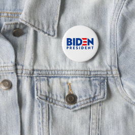 Biden for President Blue and Red Slogan, ZSSG Button