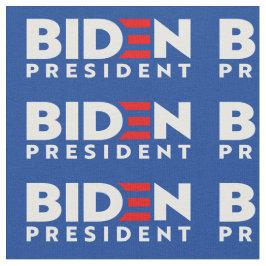 Biden for President White Mini Text, ZSSG Fabric Stoff