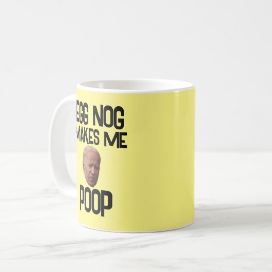 BIDEN FUNNY CHRISTMAS EGG NOG KACKE MICH KAFFEETASSE (Vorderseite Links)