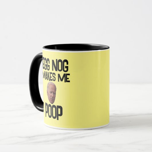 BIDEN FUNNY CHRISTMAS EGG NOG MACHT MICH KACKEND K TASSE (Vorderseite Links)
