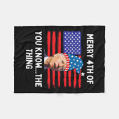 Biden Funny Merry 4. von Ihnen kennen das Ding Fleecedecke (Vorderseite (Horizontal))