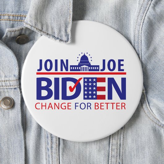 BIDEN FÜR PRÄSIDENT! BUTTON (Beispiel)