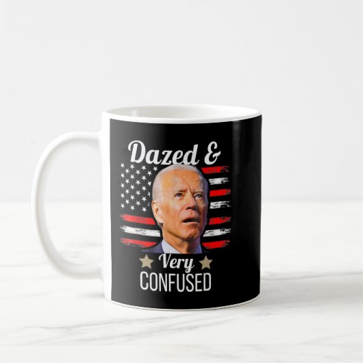 Biden getanzt und sehr verwirrt Tiedye Anti Joe Bi Kaffeetasse (Links)