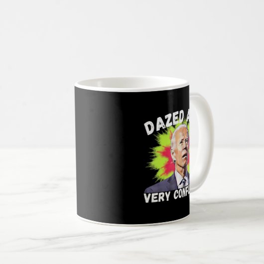 Biden getanzt und sehr verwirrte Gefärbte Krawatte Kaffeetasse (VorderseiteRechts)