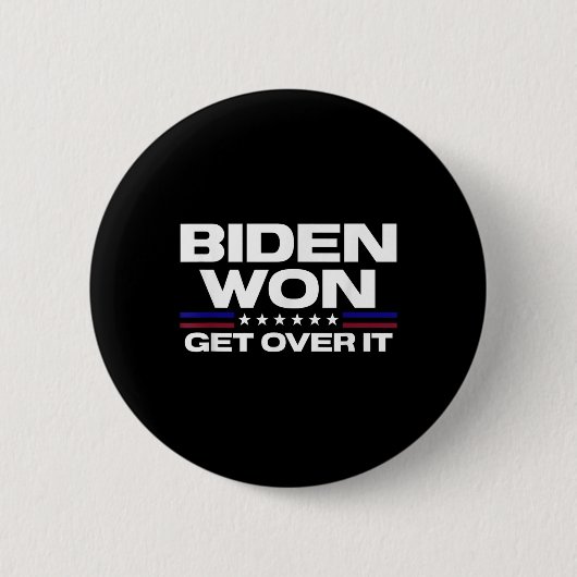 Biden gewinnt es mit Patriotic Pro Joe Anti Button (Vorderseite)