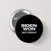 Biden gewinnt es mit Patriotic Pro Joe Anti Button (Vorne & Hinten)