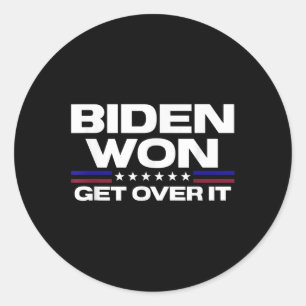 Biden gewinnt es mit Patriotic Pro Joe Anti Runder Aufkleber