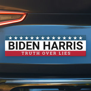 Biden Harris 2020 2024 - Truth Over Lies Autoaufkleber