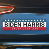 Biden Harris 2020 2024 - Truth Over Lies Autoaufkleber