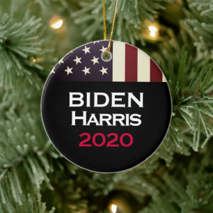 BIDEN HARRIS 2020 American Flag Keramik Ornament