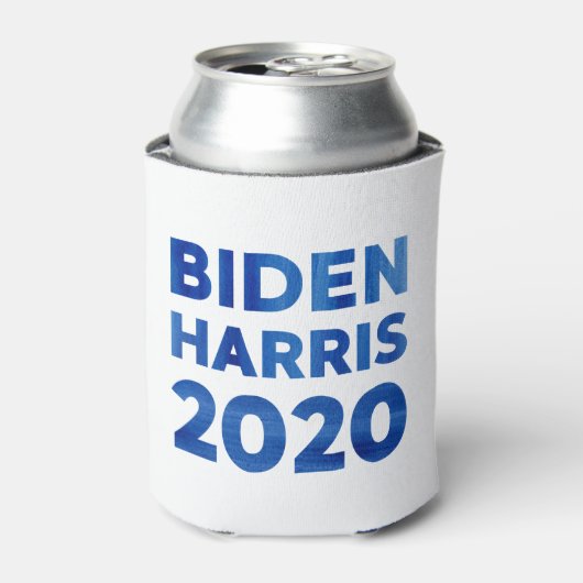 Biden Harris 2020 - Blauer Aquarelltext Dosenkühler (Kanne Vorderseite)