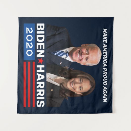Biden Harris 2020 Blue Campaign Banners Wandteppich (Vorderseite (Horizontal))