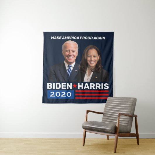 Biden Harris 2020 Blue Campaign Banners Wandteppich (Beispiel)