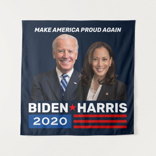 Biden Harris 2020 Blue Campaign Banners Wandteppich (Vorderseite)