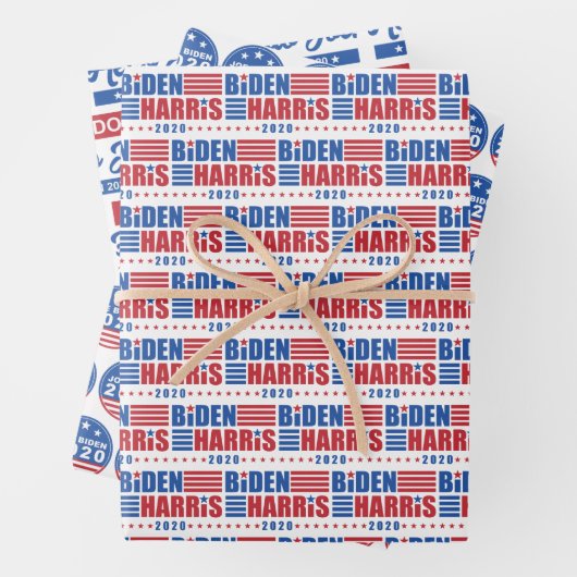 Biden/Harris 2020 Bye Don Patterns Geschenkpapier Set (Beispiel)