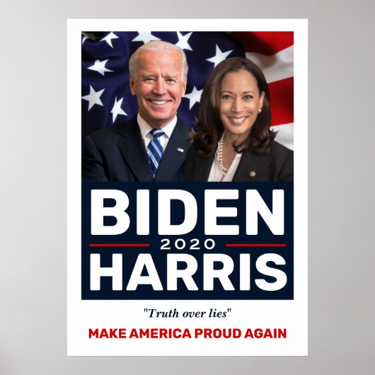 Biden Harris 2020 Collectible Campaign Foto Poster (Vorne)