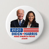 Biden Harris 2020 Collectible Campaign Pinback Button (Vorderseite)
