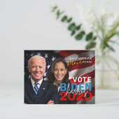 Biden Harris 2020 Collector's Patriotic Foto Postkarte (Stehend Vorderseite)