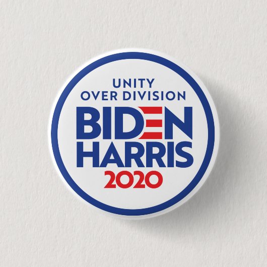 BIDEN HARRIS 2020: Einheit über Division Button (Vorderseite)