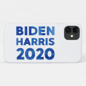 Biden Harris 2020 fett blauer Aquarelltext Case-Mate iPhone Hülle (Rückseite (Horizontal))