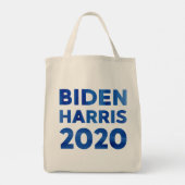 Biden Harris 2020 fett formatierter Text in Aquare Tragetasche (Rückseite)