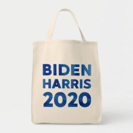 Biden Harris 2020 fett formatierter Text in Aquare Tragetasche