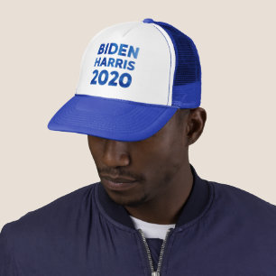 Biden Harris 2020 fett formatierter Text in Aquare Truckerkappe
