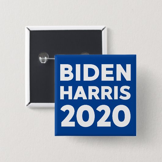 Biden Harris 2020: Fettdruck bei den blauen Wahlen Button (Vorne & Hinten)