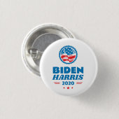 Biden Harris 2020 Flag Siegel Button (Vorne & Hinten)