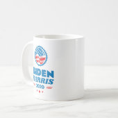 Biden Harris 2020 Flag Siegel Kaffeetasse (Vorderseite Links)