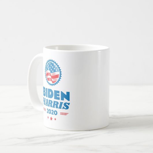 Biden Harris 2020 Flag Siegel Kaffeetasse (Vorderseite Links)