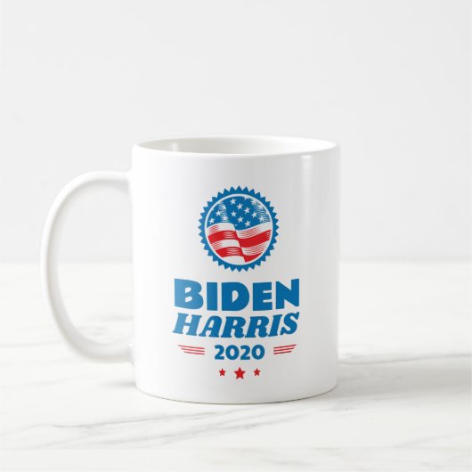 Biden Harris 2020 Flag Siegel Kaffeetasse (Links)