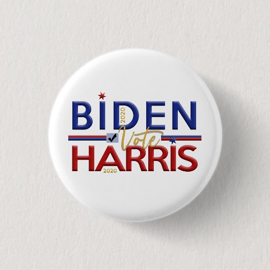 Biden Harris 2020 fördert die Wahl Button (Vorderseite)