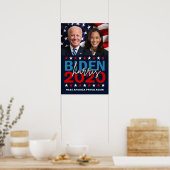 Biden Harris 2020 Foto zur Wahl Patriotische Flagg Poster (Küche)