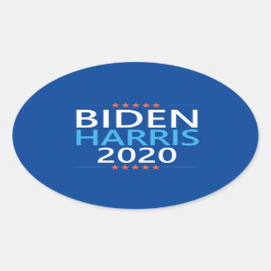 Biden Harris 2020 für den Präsidenten Ovaler Aufkleber
