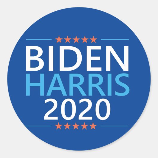 Biden Harris 2020 für die US-Präsidentschaftswahl Runder Aufkleber (Vorderseite)