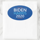 Biden Harris 2020 für Präsident Ovaler Aufkleber (Tasche)