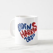 Biden Harris 2020 Herz Kaffeetasse (Vorderseite Links)