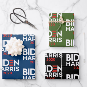 Biden Harris 2020 - Joe und Kamala Bold Geschenkpapier Set