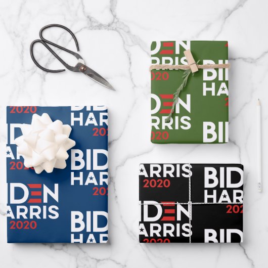 Biden Harris 2020 - Joe und Kamala Bold Geschenkpapier Set (Vorderseite)