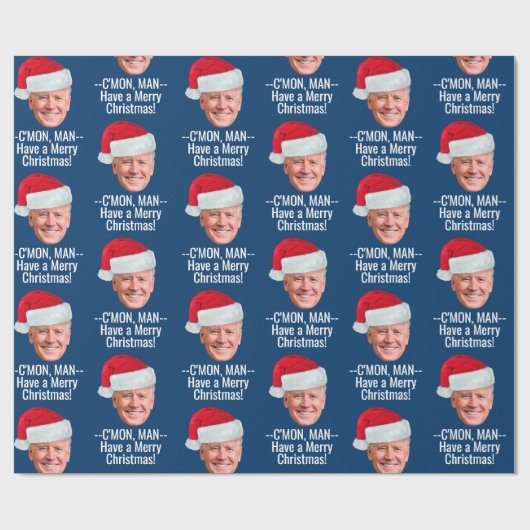 Biden Harris 2020 - Joe Weihnachtsmannmütze - C'mo Geschenkpapier (Flach)