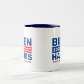 Biden Harris 2020 Kampagne Blue White Zweifarbige Tasse (Mittel)