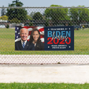 Biden Harris 2020 Kampagne mit dem Patriotischen F Banner