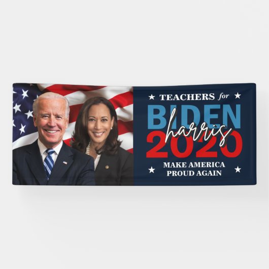 Biden Harris 2020 Kampagne mit dem Patriotischen F Banner (Horizontal)